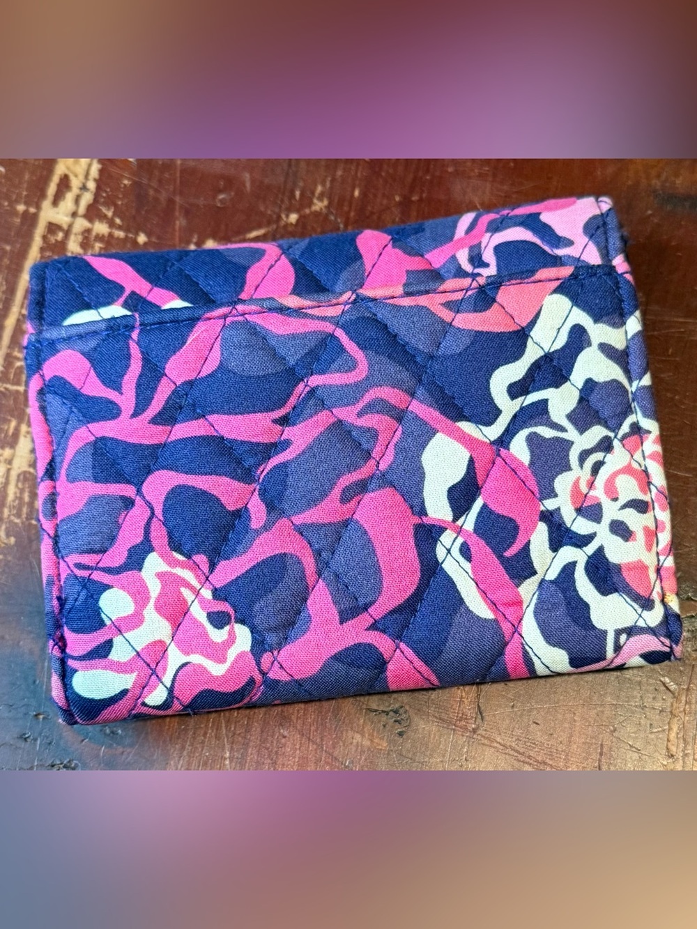 TWO VERA BRADLEY Quilted Trifold Wallets Floral Print - Picture 4 of 9
